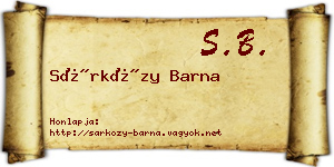 Sárközy Barna névjegykártya